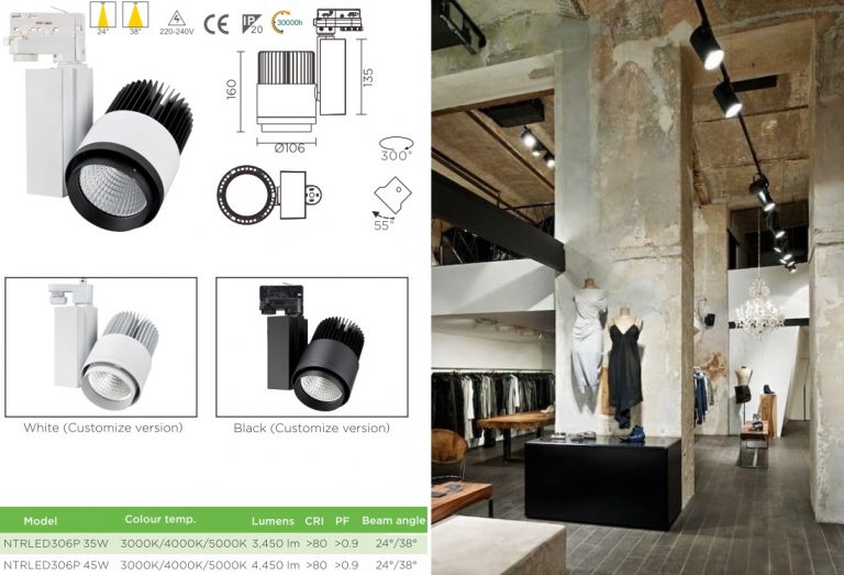 Đèn LED rọi ray NTRLED306P - NVC Lighting Vietnam