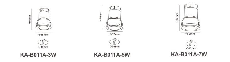 Đèn LED âm trần KA-B011A